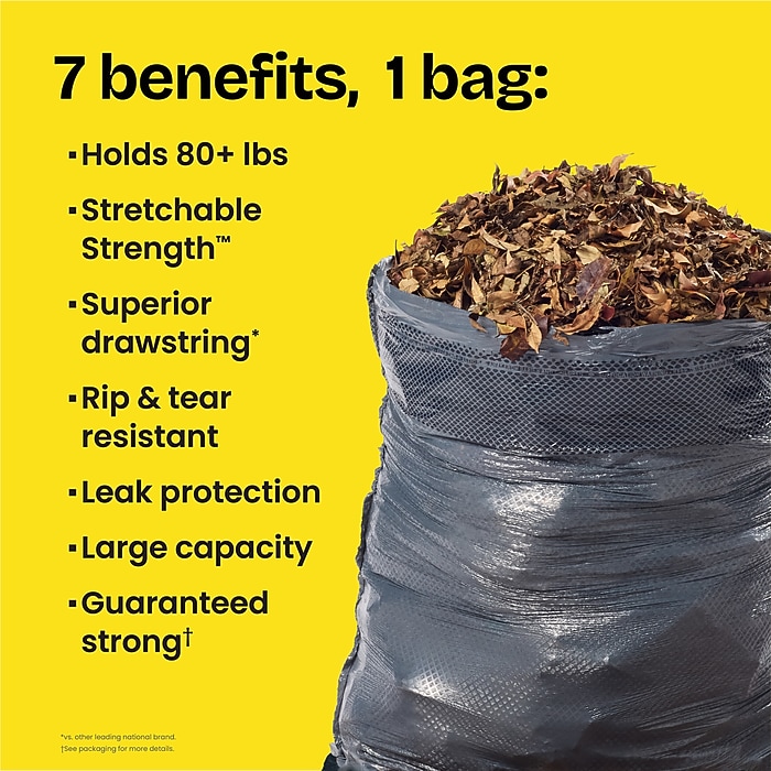 Glad ForceFlexPlus 30 Gallon Trash Bag, 5.31