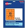 Avery Laser/Inkjet Multipurpose Rectangle Labels, 2" x 2-5/8", Bright Orange, 1200/Box (94235)~#|#~1E32ADA5-C42A-4C2C-8D7C513C852595CA_sc7