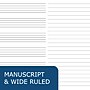 Descant Large Format Edition Professional Notebooks, 11" x 8.5", Staff/Wide Ruled, 32 Sheets, Blue, 24/Case (11033cs)~#|#~1E35DD0C-B8A4-4CB4-A00BD0EE645155FB_sc7