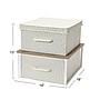 Household Essentials Storage Boxes, Stackable with Coastal Oak Laminate Top, 2/Set (8011-1)~#|#~1E363B40-D104-44AB-A62B5FA90303BC57_sc7