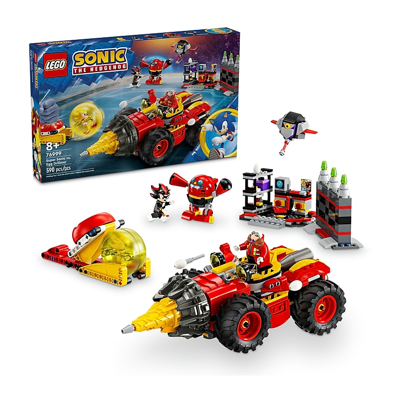 LEGO Sonic Super Sonic vs. Egg Drillster, 590 Pieces (76999) image 1