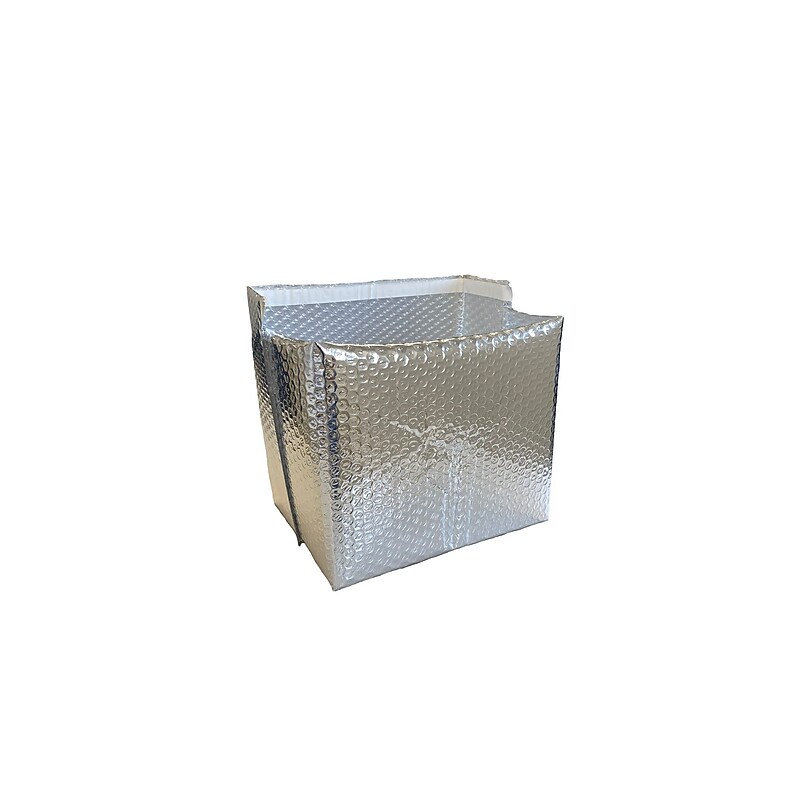 10” x 10” x 10” Insulated Box Liners, Silver, 30/Pack (P420) image 1