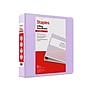 Staples Heavy Duty 2" 3-Ring View Binder, D-Ring, Light Purple (ST63093)~#|#~1E4954B4-B785-434A-96B5E42992002927_sc7