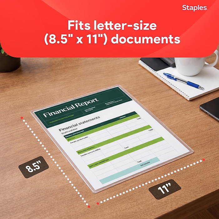Staples Thermal Laminating Pouches, Letter Size, 3 Mil, 50/Pack