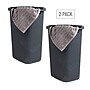 Mind Reader 15.85-Gallon Laundry Hamper with Lid, Plastic, Gray, 2/Set (60HAMP2PK-GRY)~#|#~1E4E9CDE-66BF-44EE-97DA637E94767E9C_sc7