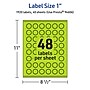 Avery Burst Multipurpose Labels, 1", Bright Green, 1920/Pack (94606)~#|#~1E4F8910-F123-4362-9396215EDAB07803_sc7