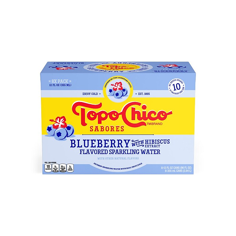 Topo Chico Sabores Blueberry Hibiscus Sparkling Water, 12 oz., 24/Pack (412570) image 1