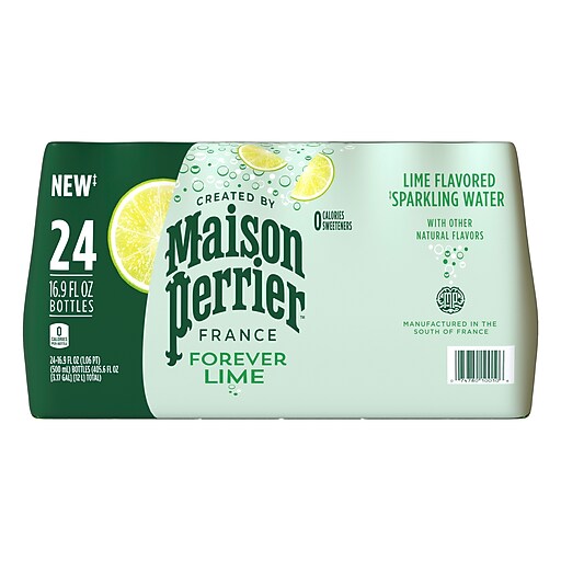 Perrier Lime Flavored Sparking Mineral Water, 16.9 oz., 24
