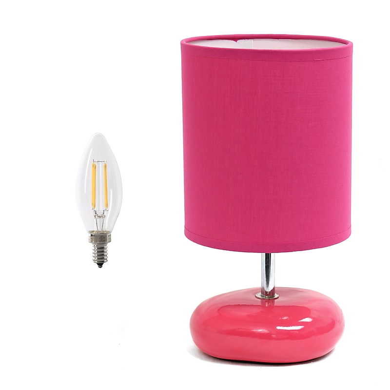 Simple Designs 10.24" LED Table Lamp, Pink (LT2005-PNK-LB) image 1