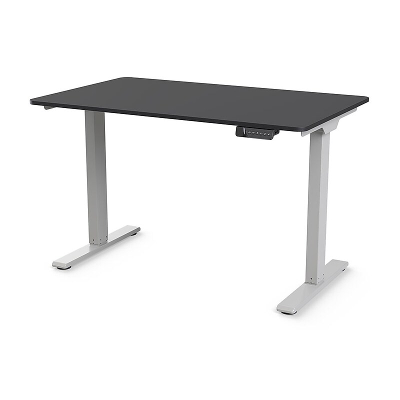 Humanscale eFloat Go 2.0 48"W Electric Rectangular Adjustable Standing Desk, Black (FYH12TS2448BL) image 1