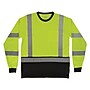 Ergodyne GloWear 8369BK High Visibility Long Sleeve Black Bottom T-Shirt, ANSI Type R Class 3, Lime, 4XL (22208)~#|#~1E6448A2-9990-4671-A70279CA71E7E8B4_sc7