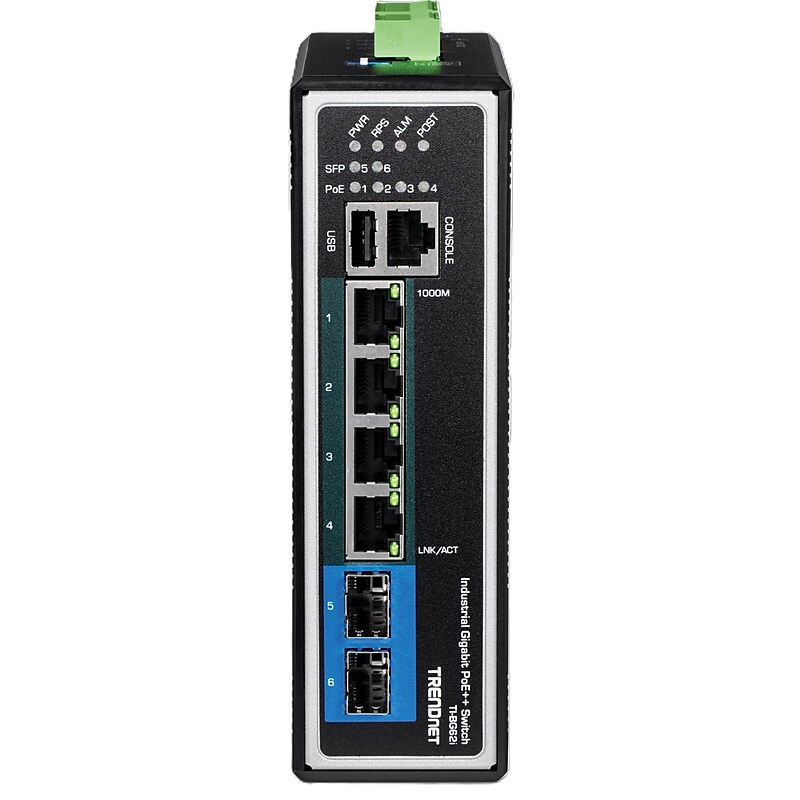 TRENDnet 4-Port Gigabit Ethernet Managed Switch, 1000Mbps, Black (TI-BG62I) image 1