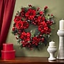 Nearly Natural 4660 24" Poinsettia Wreath, Red~#|#~1E717626-6CB0-4D0E-8D84B512D136D257_sc7