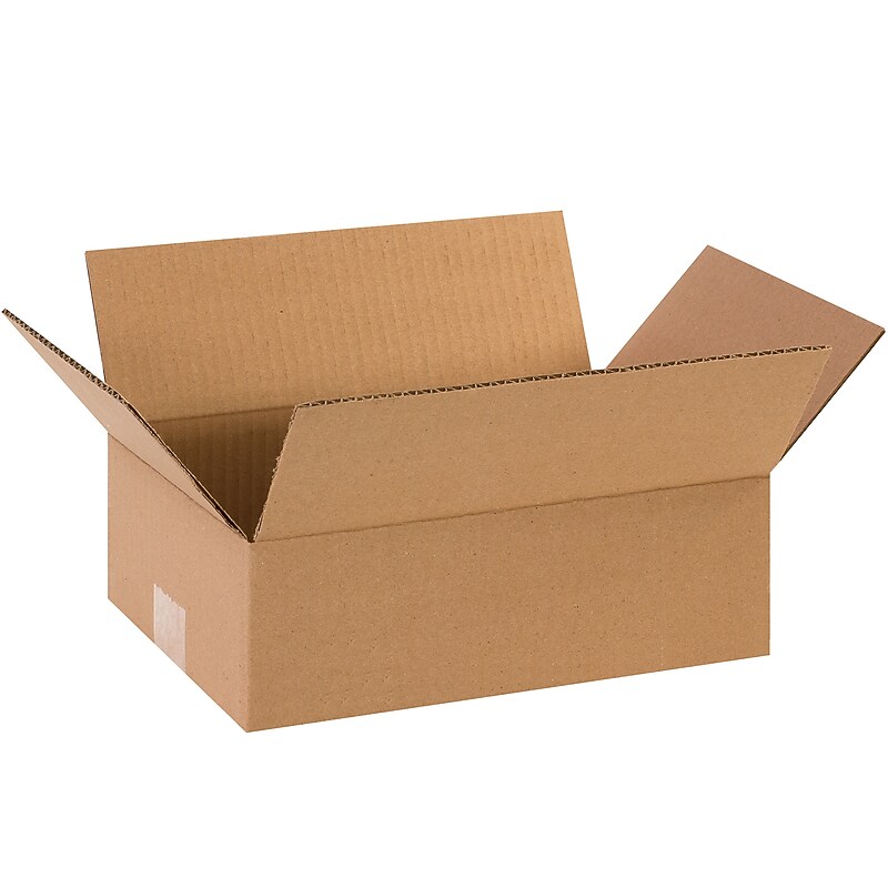 12" x 8" x 4" Shipping Boxes, 32 ECT, Kraft, 25/Bundle (BS120804) image 1