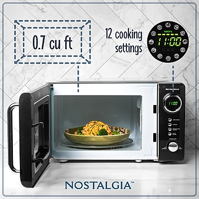 Nostalgia Retro 0.7 Cubic Foot Countertop Microwave - Thumbnail 3