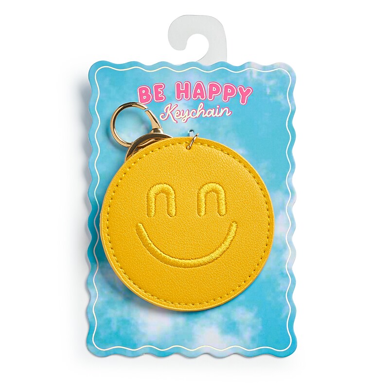 Eccolo Recess Club Jellygram Smiley Key Chain, Yellow (ST923M) image 1