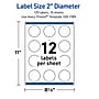 Avery Laser/Inkjet Circle Multipurpose Labels, 2" Dia., White, 120/Pack (S00-F8M)~#|#~1E7DF230-3477-4CAE-8E0B82E83A22DF88_sc7