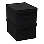 Household Essentials Large Stackable Folding Fabric Storage Bin, 8" x 12"x 15", 24.93 Qt., Black, 2/Pack (7613-1)~#|#~1E7F139D-46F3-4CEA-9E5B3637D2F21C75_sc7