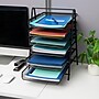 Mind Reader 6-Tier Stackable Paper Desk Tray Organizer, Metal, Black (6TPAPER-BLK)~#|#~1E812B7D-0D24-4522-9C862E1E4AB5303A_sc7