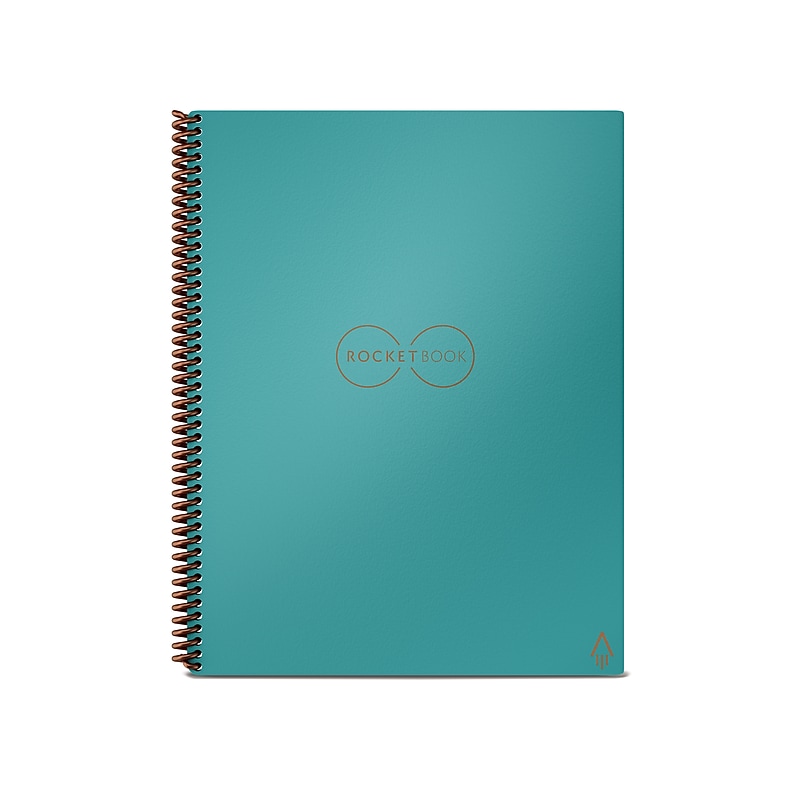 Rocketbook Core Reusable Smart Notebook, 8.5" x 11", Dot-Grid Ruled, 32 Sheets, Teal  (EVR-L-RC-CCE-FR) image 1