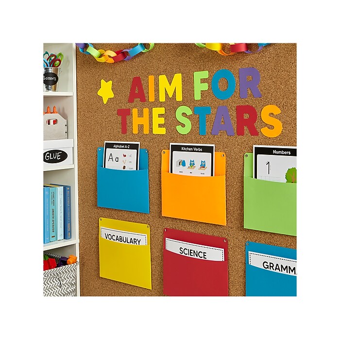 Astrobrights Oversize Wall Pockets, 5/Pack (91968) | Staples