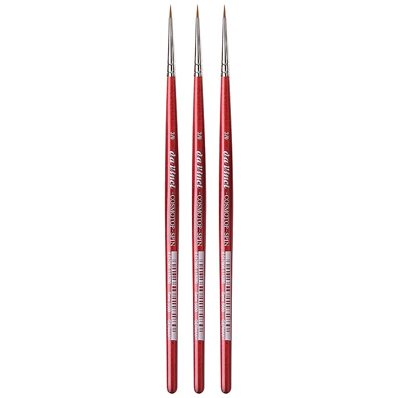 da Vinci COSMOTOP-SPIN Watercolor Synthetic Silkpainting Round Brush, 3 /Pack (DVXVA5580N3-3) image 1