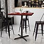 Flash Furniture Square Laminate Table Top with 30''x 30'' Bar-Height Table Base, 36" x 36", Mahogany (XUMA3636T3030B)~#|#~1E91CF0A-C46D-4BB1-B44F9018B32FB56F_sc7