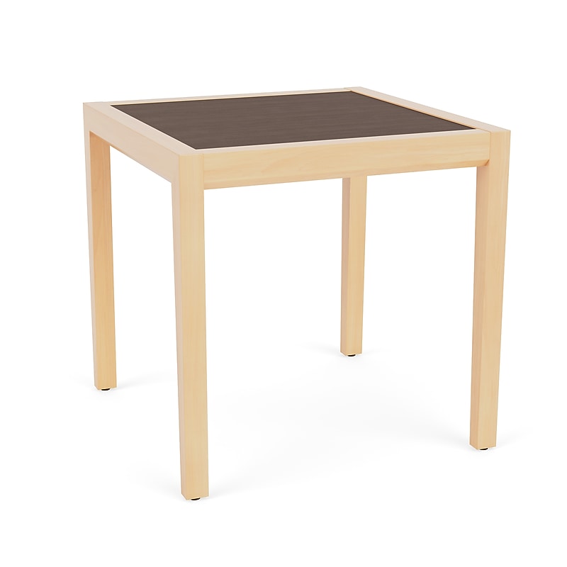 Lesro Brooklyn 20"W x 20"D Laminate End Table, Riftwood Walnut/Natural (BK0620.WNA.TRW) image 1