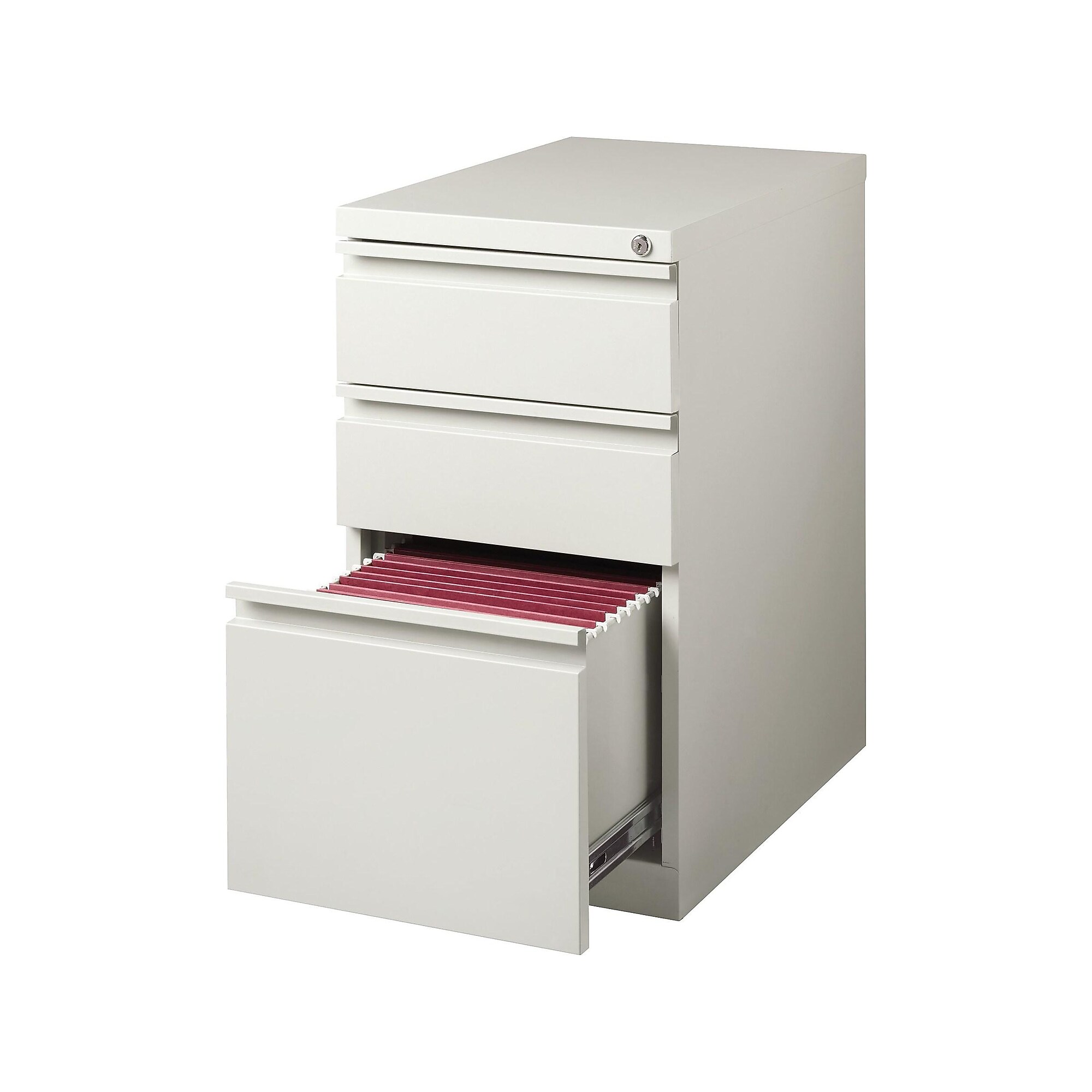 Staples Heavy Duty Mobile Pedestal File Cabinet with Wheels, 3 Drawer, Grey Sansujyuku sansujyuku.com