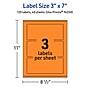 Avery Laser/Inkjet Multipurpose Rectangle Labels, 3" x 7", Bright Orange, 120/Pack (94250)~#|#~1E99071B-A010-4A31-808D133D293D69DE_sc7