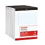 Staples Notepads, 8.5" x 11", Wide Ruled, White, 50 Sheets/Pad, Dozen (ST57339M/57339)~#|#~1E9C3CAF-EAB9-4936-8A6D4E6C19286BE9_sc7