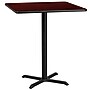 Flash Furniture Square Laminate Table Top with 30''x 30'' Bar-Height Table Base, 36" x 36", Mahogany (XUMA3636T3030B)~#|#~1E9E4F09-32C9-4B47-92EF1EBEE20A2890_sc7