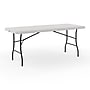Staples 6' x 30" Heavy Duty Plastic Folding Table, White Granite (79223/54272)~#|#~1E9F774A-4A32-4CC1-8277411DE37C16DA_sc7