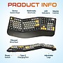 Delton KB450 Wireless Ergonomic Gaming Mechanical Keyboard with Wrist Pad, Black (DKBEM450-WR)~#|#~1EA024D2-2F3B-4910-B57D2A826CB47722_sc7