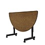 Correll Econoline 48"W x 24"D Adjustable Foldable Training Room Table, Laminate, With Wheels, Medium Oak (FTM2448TFHR06)~#|#~1EA2C955-6831-4A6D-B7D0680B0F46684D_sc7