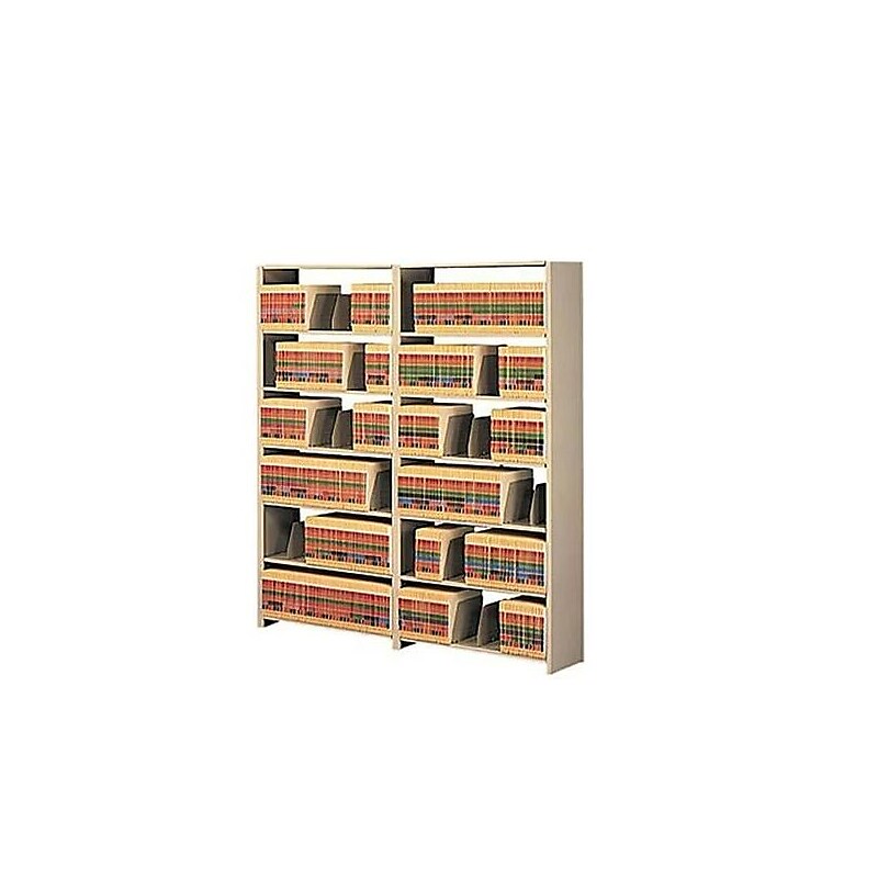 Tennsco Snap-Together 7-Shelf Steel Closed Starter Set, 88"H x 48"W x 12"D, Sand (TNN128848PCSD) image 1
