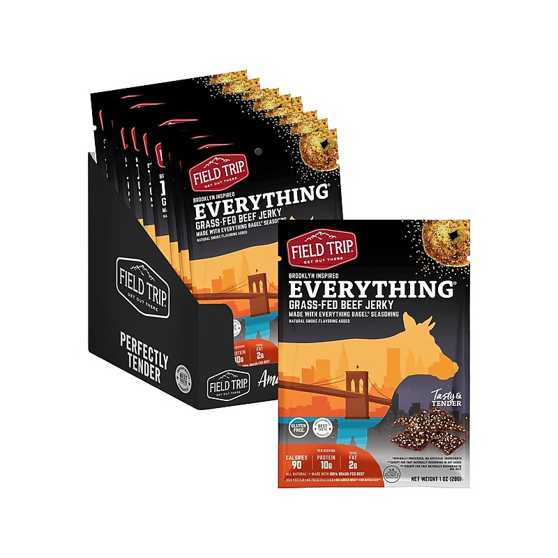 Field Trip Everything Bagel Beef Jerky, 1 oz., 12/Box (D0100BJ12EB) image 1