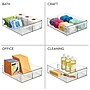iDESIGN Medium Stackable Plastic Storage Bin With Divider, Clear (29176M2)~#|#~1EAA7C95-CE92-4BB4-9A7A9238BFED15B8_sc7