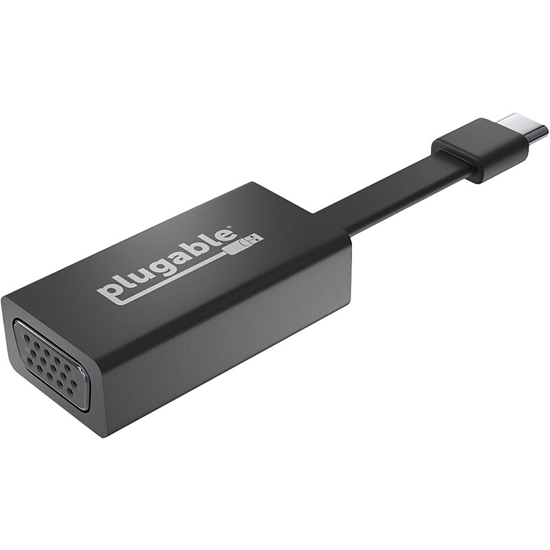 Plugable USB-C to VGA Adapter, Black (USBC-TVGA) image 1