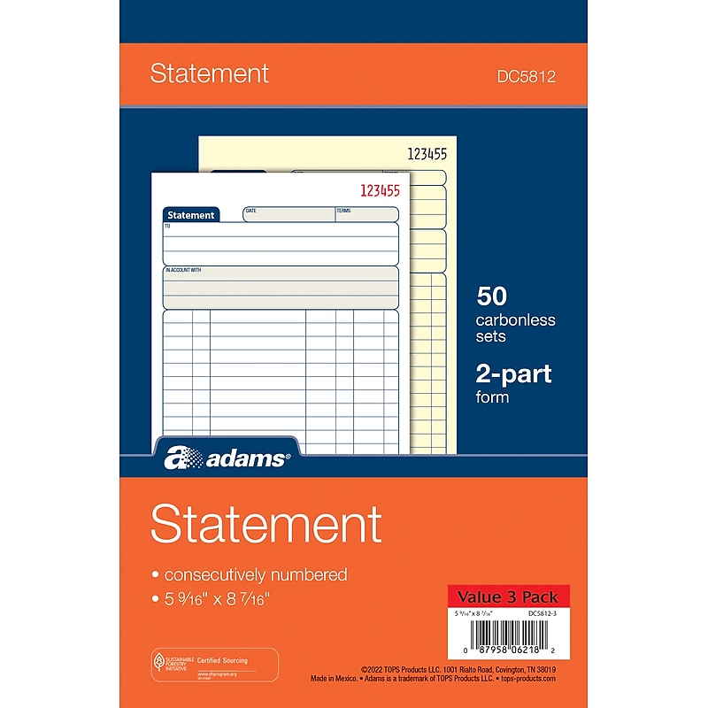 TOPS 2-Part Carbonless Sales Orders, 50 Sets/Book (DC5812-3) image 1