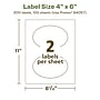 Avery EcoFriendly Laser/Inkjet Oval Multipurpose Labels, 4" x 6", White, 200/Box (94057)~#|#~1EB3007A-48CE-46C4-AEFCFA6D8CE85F73_sc7