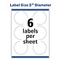 Avery Laser/Inkjet Circle Multipurpose Labels, 3"  Dia, Glossy White, 30/Pack (94513)~#|#~1EBF9848-BC67-46E8-9524695447F69A1B_sc7