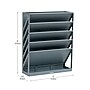 Mind Reader 5-Compartment Mountable Plastic Vertical File Storage, Gray  (WALLANCH-GRY)~#|#~1EC3FA20-57A5-4EB7-ACD3C363C9B33491_sc7