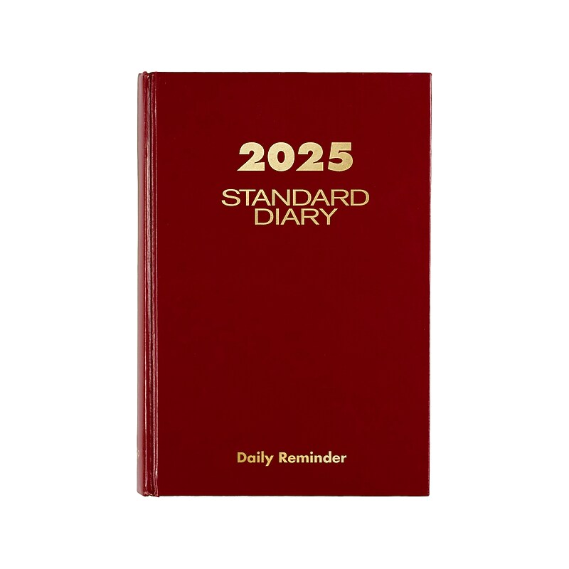 AT-A-GLANCE Standard Hardcover 2025 Daily Reminder, 5.75" x 8.25", Red (SD389-13-25) image 1