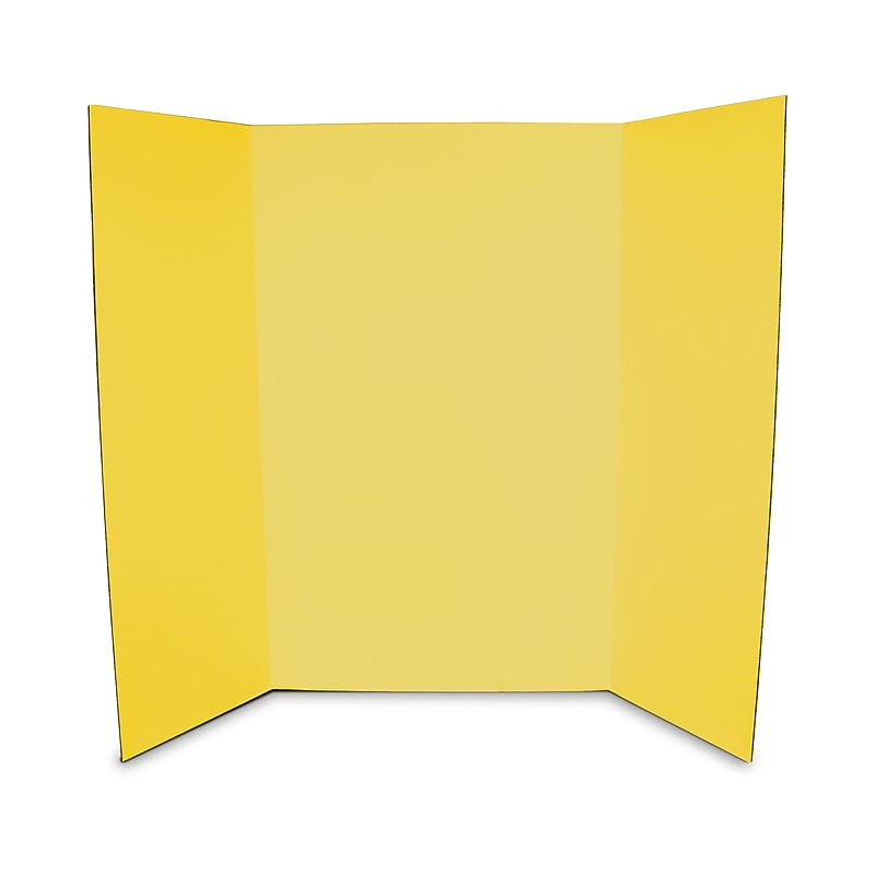 Flipside Corrugated Project Board, 3' x 4', Yellow, 24/Carton (30070-24) image 1