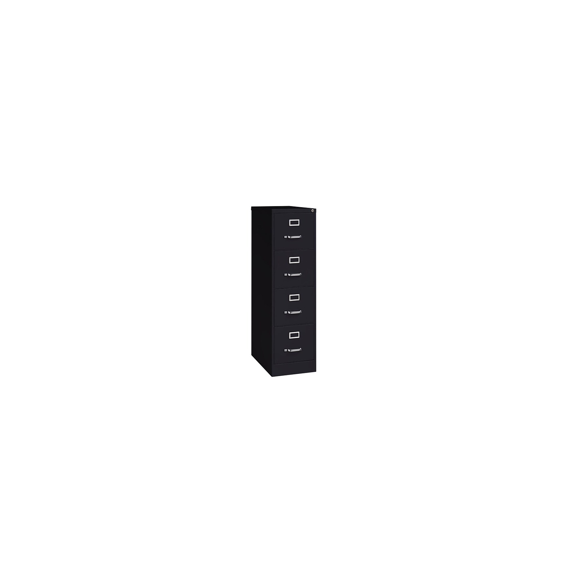Lorell Commercial 4-Drawer Vertical File Cabinet, Letter Size, Lockable, 52″H x 15″W x 25″D, Black (LLR60650) Simolary simolary.com