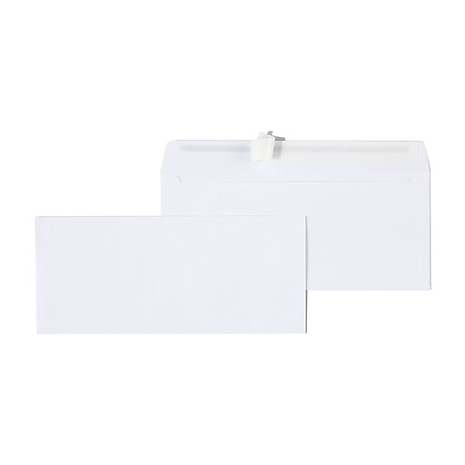 Staples QuickStrip EasyClose 10 Business Envelopes, 4 1/8" x 9 1/2