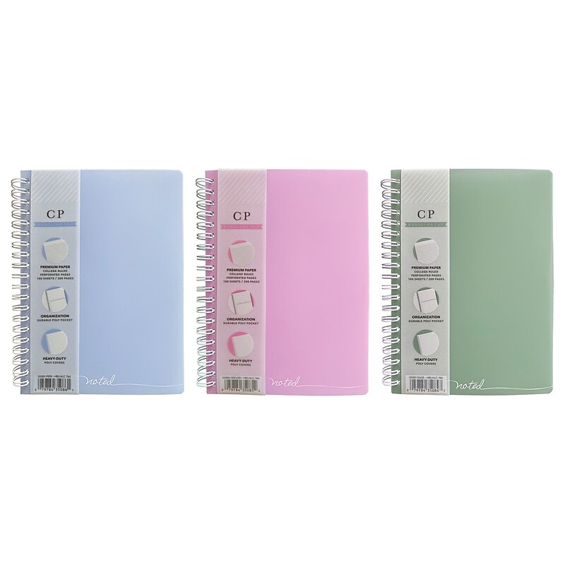 Carolina Pad Noted Professional Notebook, 5.25" x 7", College Ruled, 100 Sheets (35083) image 1
