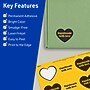 Avery Laser/Inkjet Heart Multipurpose Labels, 2-9/32" x 1-27/32", Bright Yellow, 240/Pack (94603)~#|#~1ED63E91-E389-4502-81162862E20C65BF_sc7