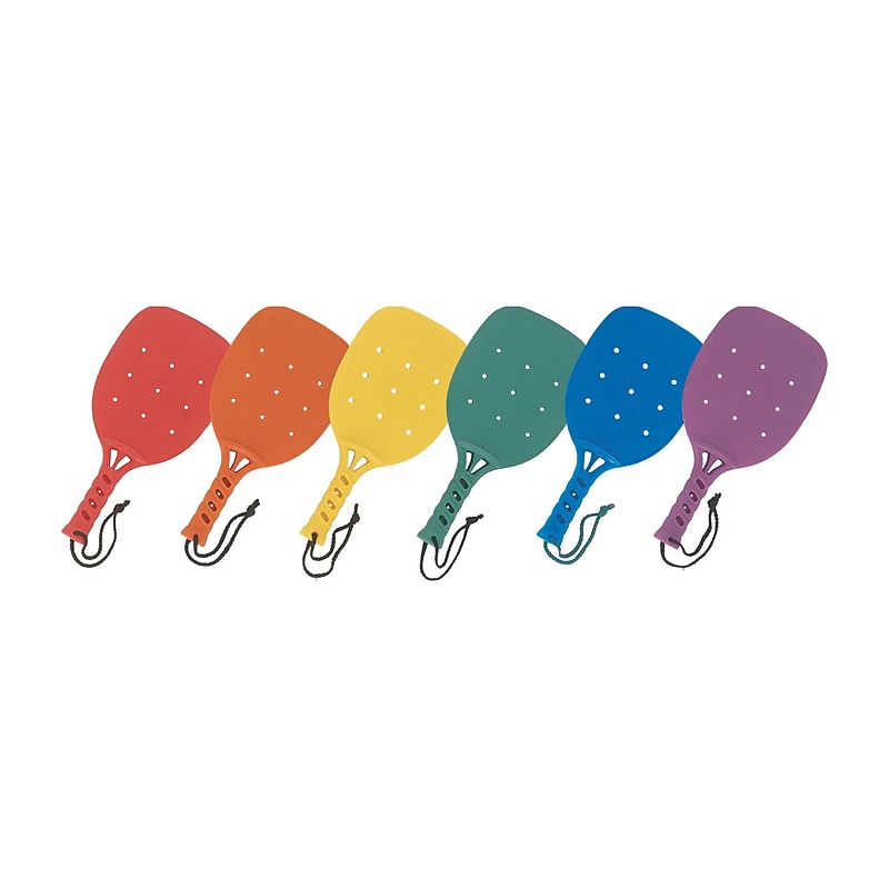 Champion Sports Plastic Paddleball Rackets, Assorted Colors, 6/Set (CHSMRSET) image 1